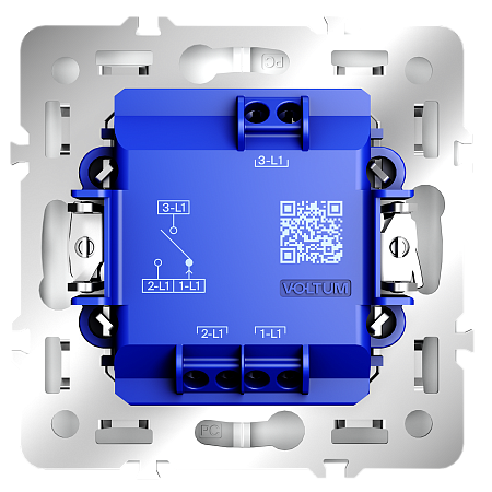Выключатель двухклавишный встраиваемый для жалюзи 10А Voltum S70 (белый матовый) VLS020702 Выключатель двухклавишный встраиваемый для жалюзи 10А Voltum S70 (белый матовый) VLS020702