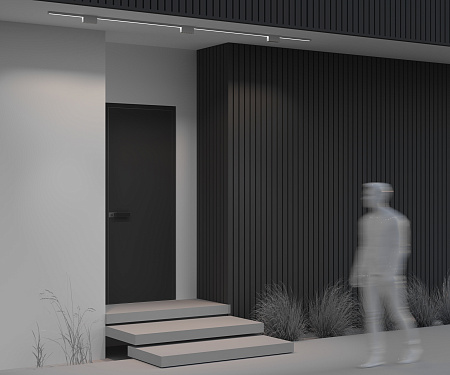 Трековый однофазный уличный светодиодный светильник Maytoni Elasity IP Points O-TR01-2-S-10WW3K