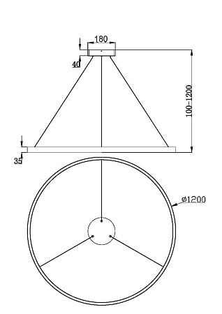Подвесной светильник Maytoni Rim MOD058PL-L65BS3K