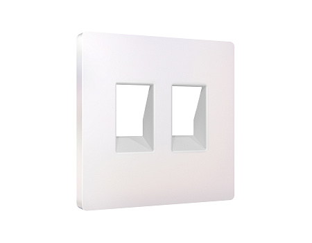 Лицевая панель ALFA для компьютерной/телефонной двойной розетки ALFA AP2121 Лицевая панель ALFA для компьютерной/телефонной двойной розетки ALFA AP2121
