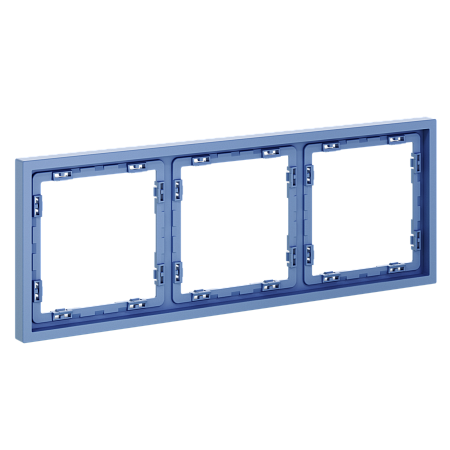Рамка пластиковая на 3 поста Voltum S70 (деним) VLS100315 Рамка пластиковая на 3 поста Voltum S70 (деним) VLS100315