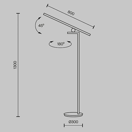Торшер светодиодный Maytoni Emphaty MOD363FL-L14B3K