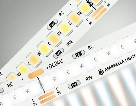 Светодиодная лента с регулировкой температуры света 2835 240Led 18W 24V IP20 CCT 3000-650 GS GS4151