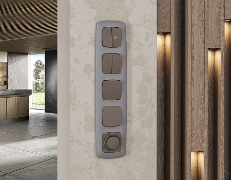 Комплект механизма 2-клавишного перекрестного выключателя 10A Omega MO633030