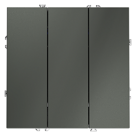 Выключатель встраиваемый VOLTUM S70 трехклавишный (титан) VLS030106