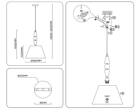 Светильник подвесной LH75250