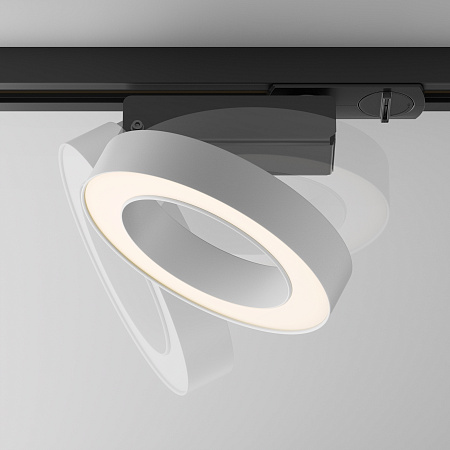 Трековый однофазный светодиодный светильник Maytoni Unity Rim TR044-1-12W3K-W