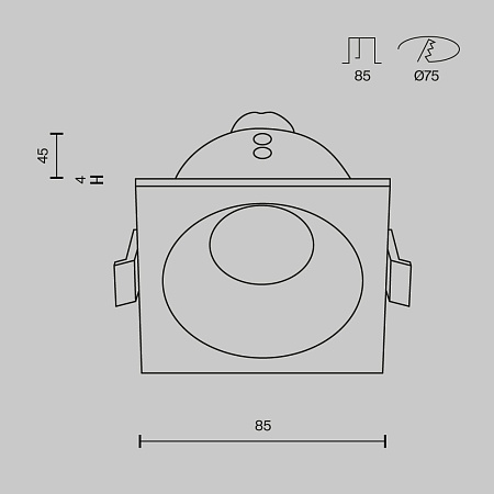 Светильник встраиваемый Maytoni Zoom DL033-2-01W-1(N)