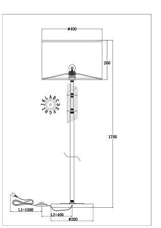 Торшер Maytoni Alloro MOD088FL-01BS