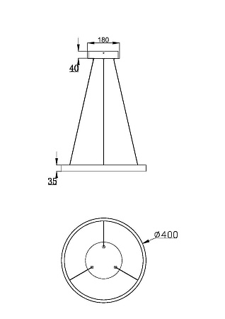 Люстра подвесная светодиодная Maytoni Rim MOD058PL-L32BSK Люстра подвесная светодиодная Maytoni Rim MOD058PL-L32BSK