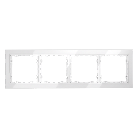 Рамка стеклянная VOLTUM S70 на 4 поста, (белый, стекло) VLS110401 Рамка стеклянная VOLTUM S70 на 4 поста, (белый, стекло) VLS110401