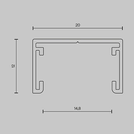 Шинопровод магнитный накладной Maytoni Basity TRX172-113B