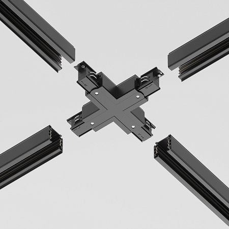 Коннектор Х-образный для трехфазного шинопровода Maytoni Trinity Accessorises TRA005CX-31B Коннектор Х-образный для трехфазного шинопровода Maytoni Trinity Accessorises TRA005CX-31B