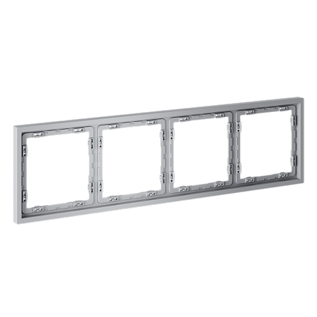 Рамка пластиковая на 4 поста Voltum S70 (серый) VLS100416
