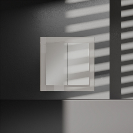 Выключатель двухклавишный перекрестный встраиваемый 10А Voltum S70 (кашемир) VLS020503