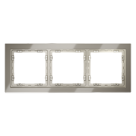 Рамка стеклянная VOLTUM S70 на 3 поста, (шелк, стекло) VLS110304 Рамка стеклянная VOLTUM S70 на 3 поста, (шелк, стекло) VLS110304