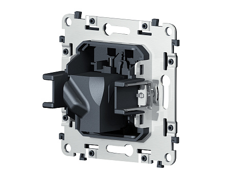 Механизм компьютерной розетки RJ-45 (8P8C) CAT6A 1000 Base-T экранированной с автоматической защитной шторкой VM VM185