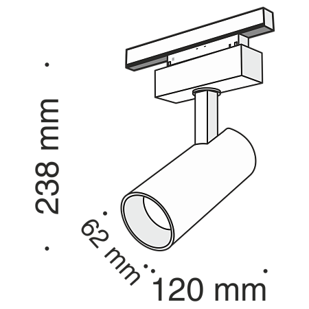 Трековый светильник для магнитного шинопровода Maytoni Gravity Focus Led TR019-2-15W4K-B Трековый светильник для магнитного шинопровода Maytoni Gravity Focus Led TR019-2-15W4K-B