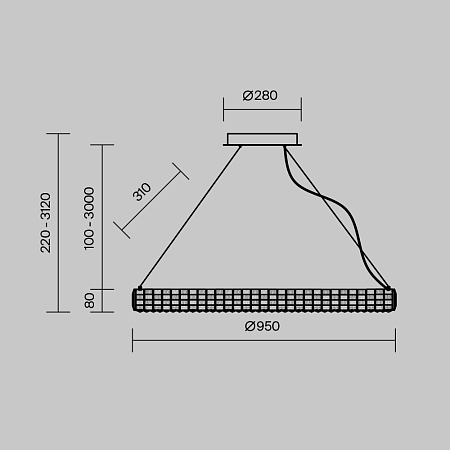 Люстра подвесная светодиодная Maytoni Castello MOD335PL-L35CH3K Люстра подвесная светодиодная Maytoni Castello MOD335PL-L35CH3K