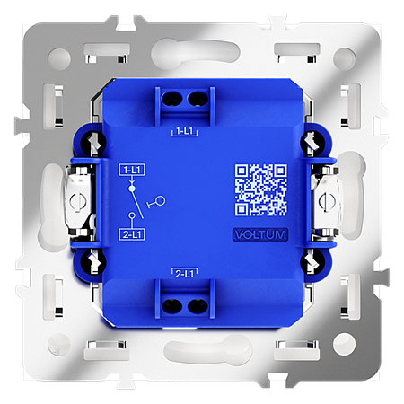 Выключатель встраиваемый VOLTUM S70 одноклавишный (белый глянцевый) VLS010101
