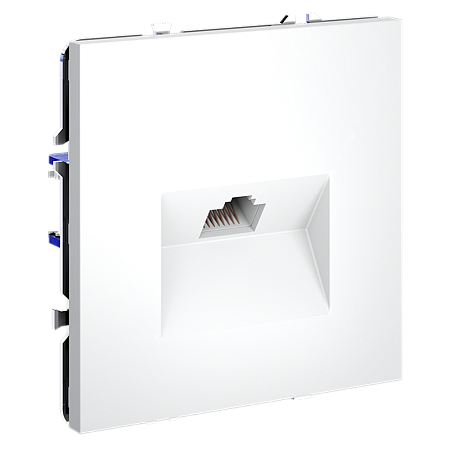 Розетка компьютерная встраиваемая VOLTUM S70 RJ45 кат.6, (белый матовый) VLS060102