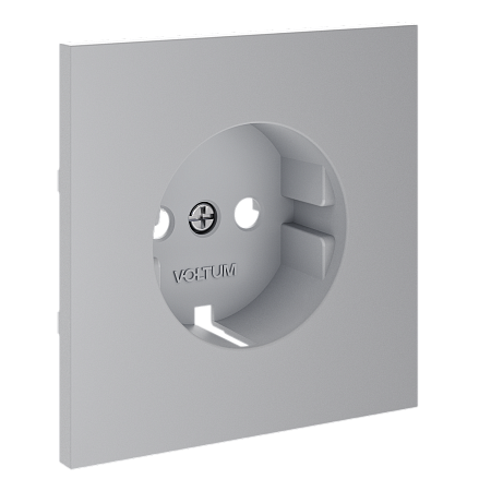 Накладка для розетки с заземлением Voltum S70 (серый) VLS000616 Накладка для розетки с заземлением Voltum S70 (серый) VLS000616