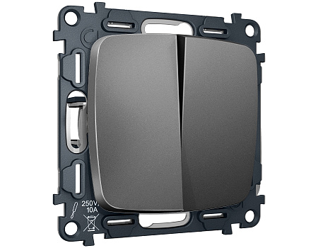 Комплект механизма 2-клавишного перекрестного выключателя 10A Omega MO653030