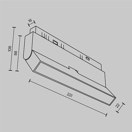 Трековый магнитный светодиодный светильник Maytoni EXILITY Basis Rot TR036-2-12W2.7K-B
