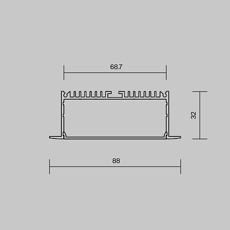 Встраиваемый профиль Maytoni Led Strip ALM-8832-S-2M 632007