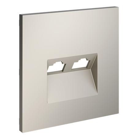 Накладка для розетки компьютерной двойной RJ45+RJ45 кат.6 Voltum S70 (кашемир) VLS001403