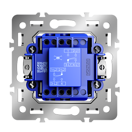 Механизм перекрестного переключателя одноклавишного 10А Voltum S70 VLS0105M