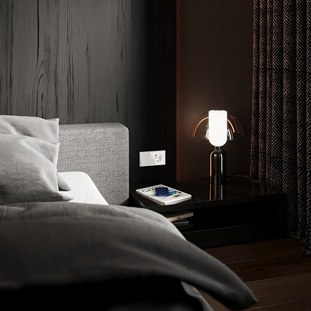 Выключатель двухклавишный перекрестный встраиваемый 10А Voltum S70 (белый) VLS020501