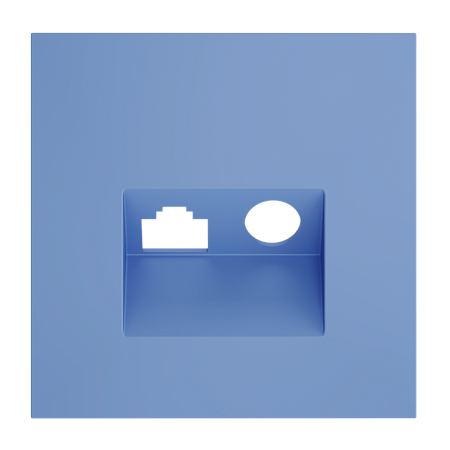 Накладка для розетки TV+RJ45 кат. 6 Voltum S70 (деним) VLS002715 Накладка для розетки TV+RJ45 кат. 6 Voltum S70 (деним) VLS002715