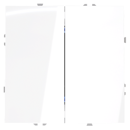 Выключатель двухклавишный перекрестный встраиваемый 10А Voltum S70 (белый) VLS020501