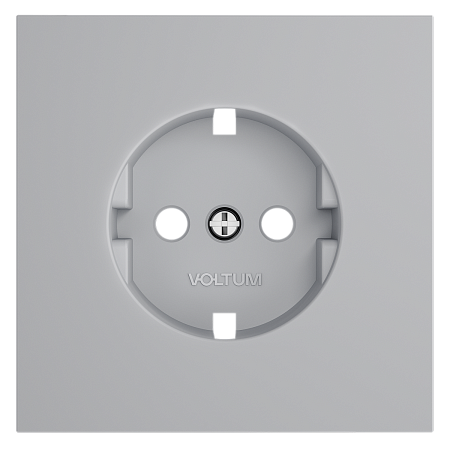Накладка для розетки с заземлением Voltum S70 (серый) VLS000616 Накладка для розетки с заземлением Voltum S70 (серый) VLS000616