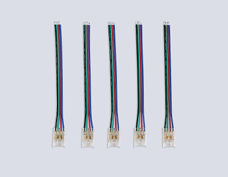 Коннектор гибкий односторонний COB RGB 12/24V для лент 10mm GS7411 (4 конт.) (5шт. в комплекте) Illumination GS7411