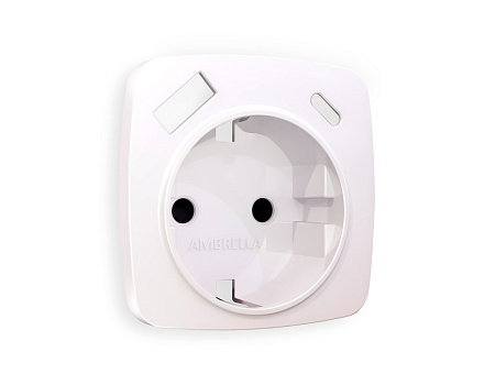 Лицевая панель для электрической розетки с заземлением со шторками 2USB A+C QUANT Ambrella Volt OMEGA OP2100