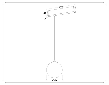 Трековый магнитный диммируемый светодиодный светильник Ambrella light Magnetic 220V GL1441