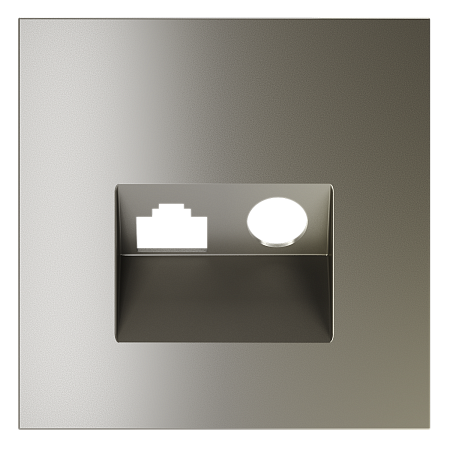 Накладка для розетки TV+RJ45 кат. 6 Voltum S70 (шелк) VLS002704 Накладка для розетки TV+RJ45 кат. 6 Voltum S70 (шелк) VLS002704