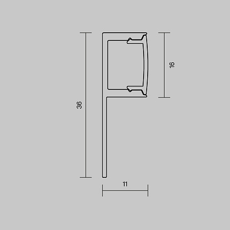 Встраиваемый профиль со скрытым фланцем Maytoni Led Strip ALM-3611-S-2M 636001