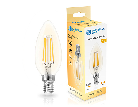 Лампа филаментная C35 11W E14 2700K Ambrella light 351113