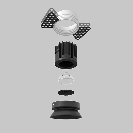 Светильник встраиваемый светодиодный Maytoni Round DL058-7W2.7K-TRS-B