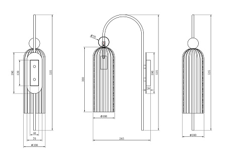 Бра Maytoni Antic MOD302WL-01W