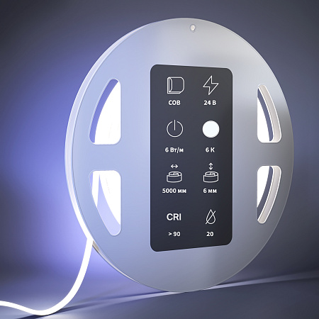 Светодиодная лента 6Вт/м 24V 6000К IP20 Maytoni Ultra Led Strip 201069