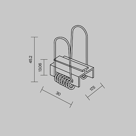 Комплект креплений (для профиля 22×22) 4 шт., Maytoni ALM-2222-MТ 642052