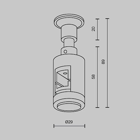 Крепление настенное одинарное Maytoni Flarity TRA155CW-S1-B