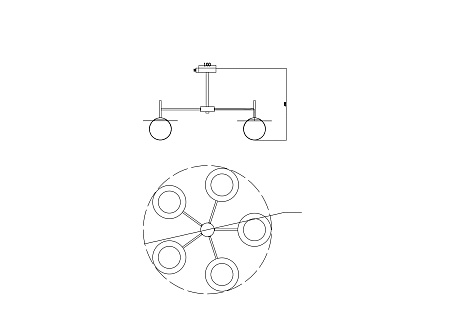 Люстра на штанге Freya Camelia FR5202PL-05BS