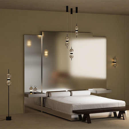 Торшер светодиодный Maytoni Double Moon MOD478FL-L15B3K