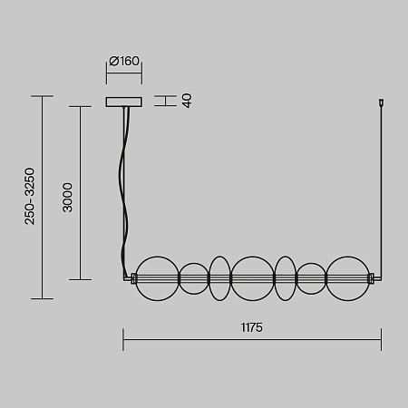 Люстра подвесная светодиодная Maytoni Futuro MOD307PL-L40B3K Люстра подвесная светодиодная Maytoni Futuro MOD307PL-L40B3K