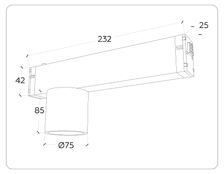 Трековый магнитный диммируемый светодиодный светильник Ambrella light Magnetic 220V GL1241